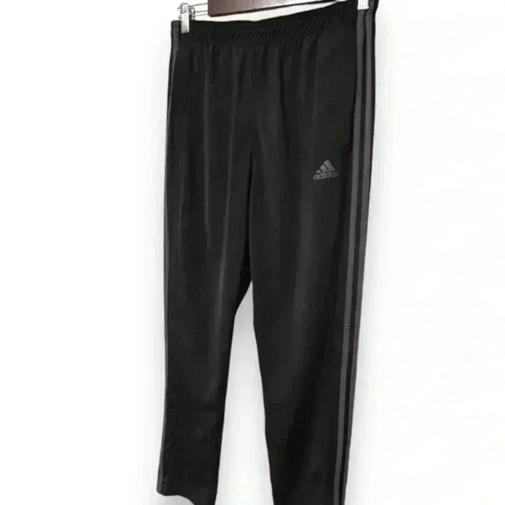 Adidas Mens Midweight Essential Tricot Zip Track Pants in Carbon/black 3 Stripe - Picture 8 of 16